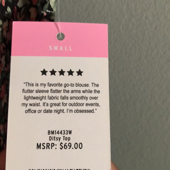 STEVE MADDEN WOMAN BLOUSE SIZE SMALL! NEW WITH TAGS IN IT! SMOKE FREE HOME! - Picture 5 of 6